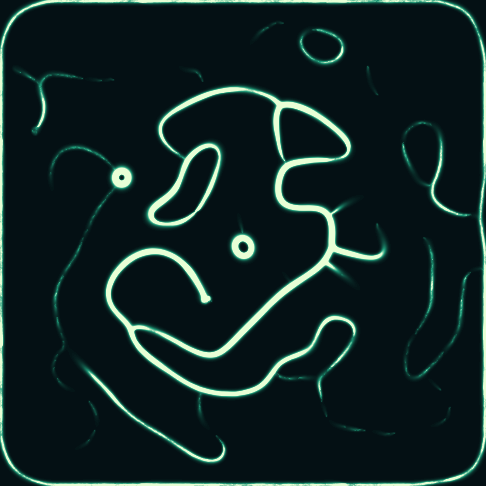 Viridian bloom — a bioluminescent green vein network
